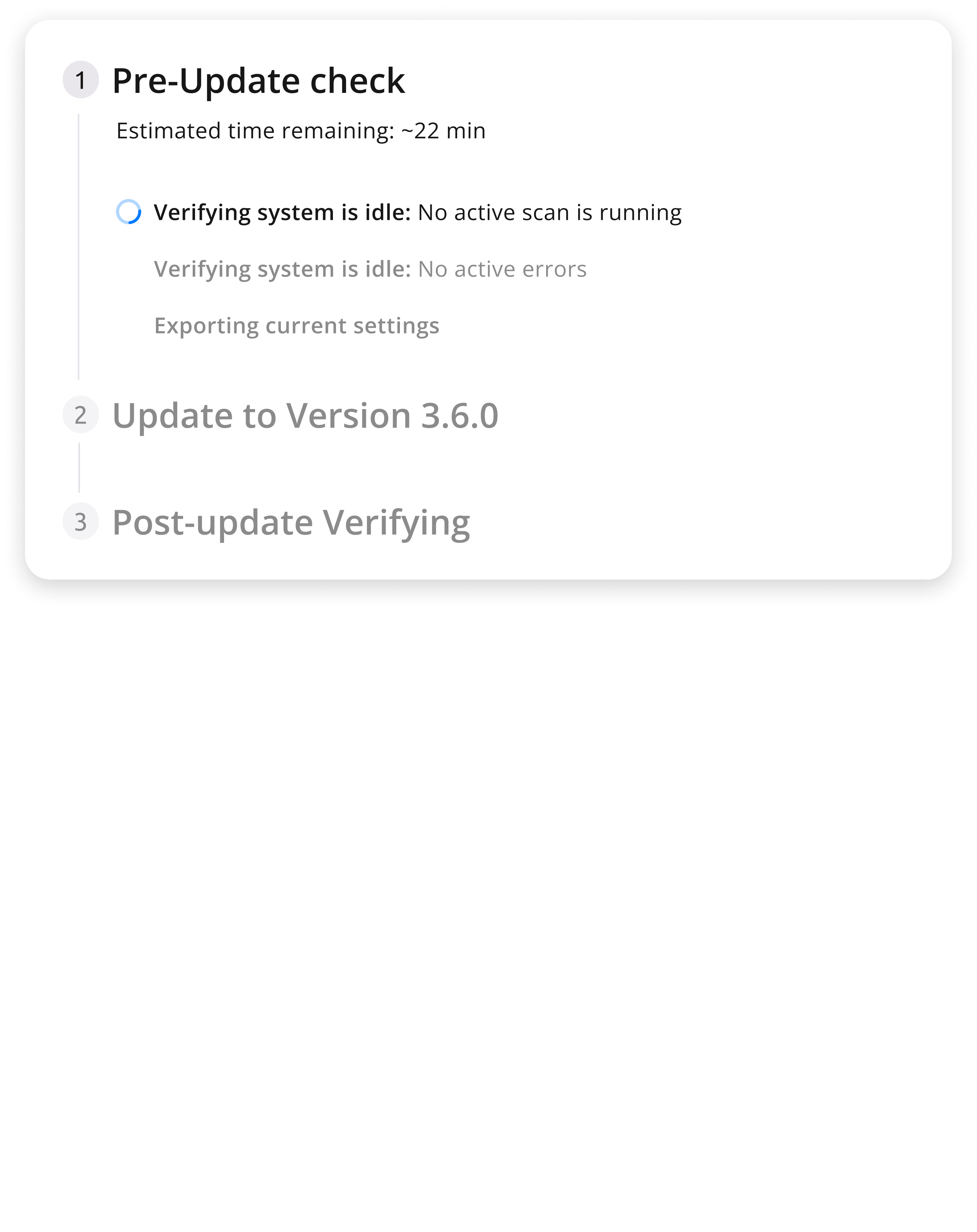 Pre-check state: verifying system is idle